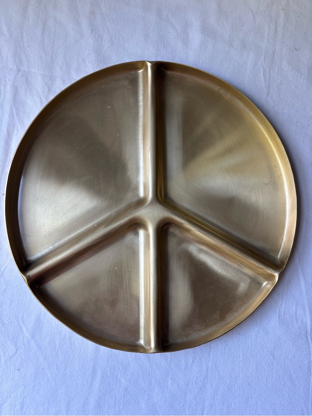 Opalhouse Brass-Tone Peace Divided Serving Platter - Gold